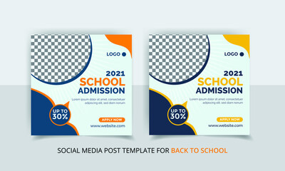 school admission social media banner design