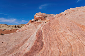 Beautiful landscape along the Firewave Trail of the Valley of Fire State Park