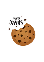 Christmas cookies greeting card, poster, party invitation