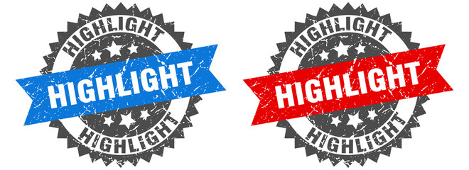 highlight band sign. highlight grunge stamp set