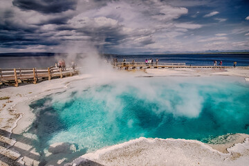West Thumb Geyser Basin, Yellowstone National Park, Wyoming.