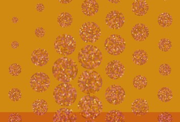 Light Pink, Yellow vector background with spots.