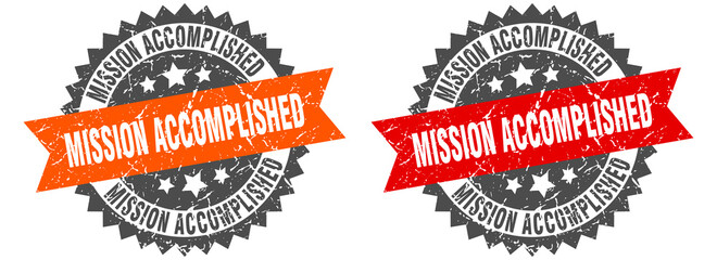 Obraz premium mission accomplished band sign. mission accomplished grunge stamp set
