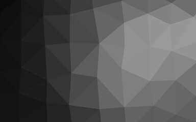 Dark Silver, Gray vector polygon abstract background.