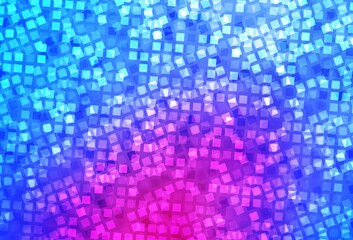 Light Pink, Blue vector pattern in square style.
