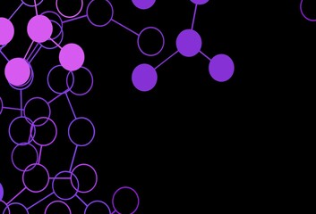 Dark Purple, Pink vector texture with artificial intelligence concept.