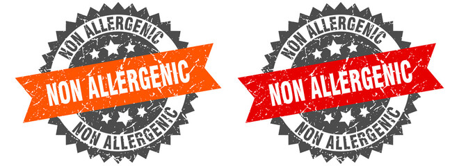 non allergenic band sign. non allergenic grunge stamp set