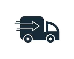 Fast Delivery Truck Icon Vector Logo Template Illustration Design