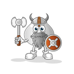 meat bun viking with an ax illustration. character vector