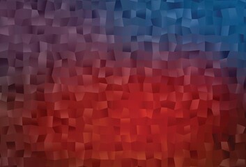 Dark Blue, Red vector abstract polygonal texture.