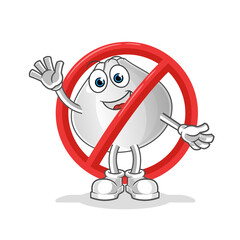 say no to meat bun mascot. cartoon vector