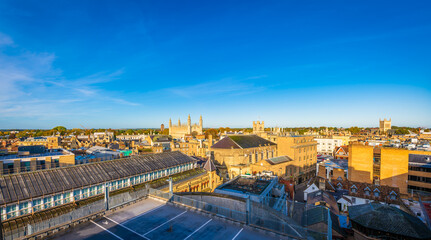 Obraz premium Rooftop panorama of Cambridge. England