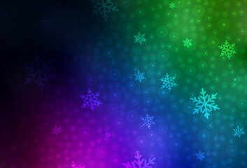 Dark Multicolor vector background in Xmas style.
