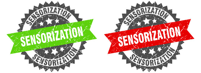 sensorization band sign. sensorization grunge stamp set