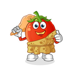 tomato ancient cartoon. cartoon mascot vector