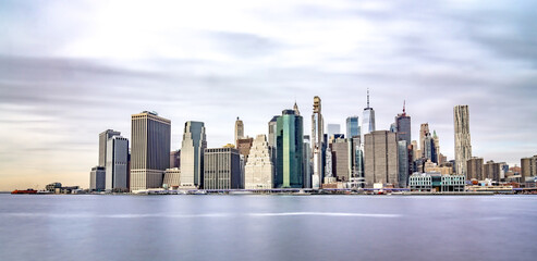 Fototapeta premium new york city skyline manhattan panorama view