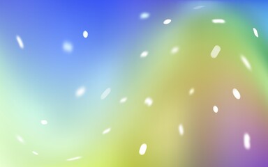 Light Multicolor vector template with ice snowflakes. Snow on blurred abstract background with gradient. The pattern can be used for year new  websites.