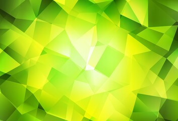Light Green, Yellow vector abstract mosaic pattern.