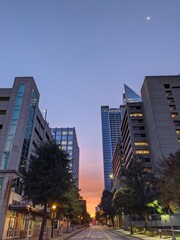 uptown charlotte north carolina usa early morning