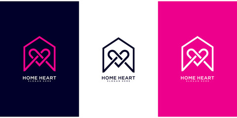 home love logo vector design