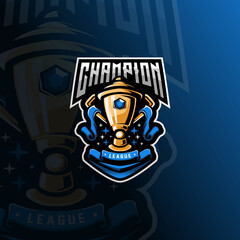 Trophy Esport Logo Design For Gaming Or Sport Tournament