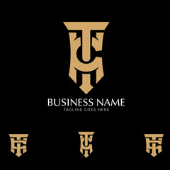 HCT or HGT  monogram symbol vector