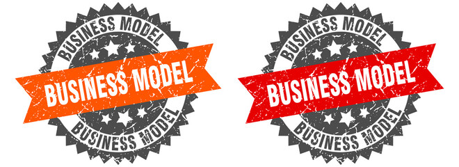 business model band sign. business model grunge stamp set