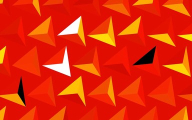 Dark Orange vector texture with triangular style.
