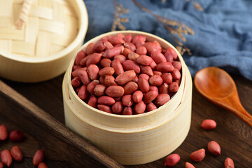 Peanuts on the background of retro Chinese style