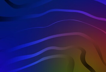 Dark Blue, Yellow vector pattern with wry lines.