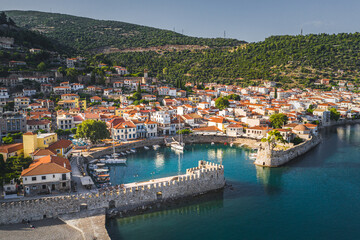 The old harbor of Nafpaktos, Greece