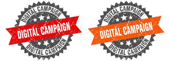 Obraz premium digital campaign band sign. digital campaign grunge stamp set
