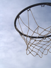 Basketball basket and its nets. A sport for everyone