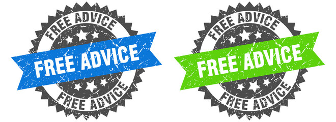 Obraz premium free advice band sign. free advice grunge stamp set