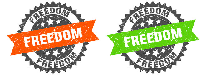 freedom band sign. freedom grunge stamp set © Aquir