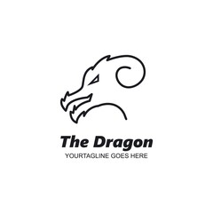 Dragon icon template vector illustration