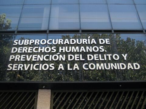 Close up pictures of tribunal city in Mexico city presenting some Mexican government offices