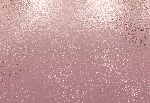 Rose Gold Glitter Background For Holiday Designs With Sequins, Sparkle Texture.