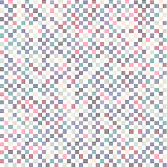 Abstract African Style Colorful Checkerboard Seamless Background, Stained Glass
