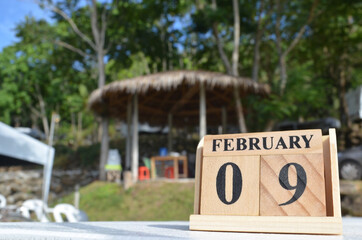 February 9, empty cover background for tourism.