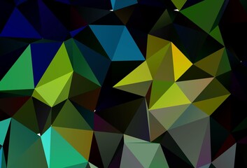 Light Blue, Yellow vector abstract mosaic backdrop.