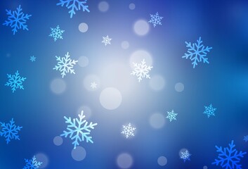 Light BLUE vector pattern in Christmas style.