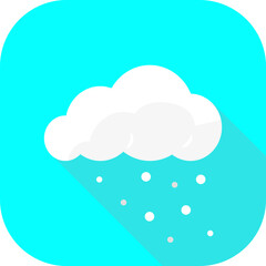 Cloud With Snow Weather Flat Icon Vector Illustration