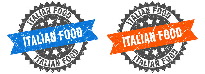 italian food band sign. italian food grunge stamp set