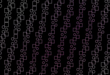 Dark Pink vector pattern with crystals, rectangles.