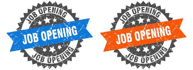 Obraz premium job opening band sign. job opening grunge stamp set
