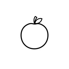 illustration of an apple isolated on white background. Vector illustration in flat cartoon design. 