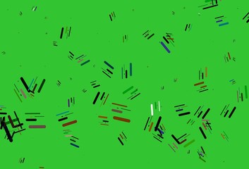 Light Multicolor, Rainbow vector template with repeated sticks.