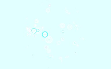 Light Pink, Blue vector background with bubbles.