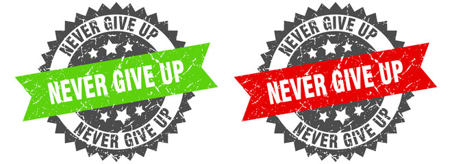 never give up band sign. never give up grunge stamp set